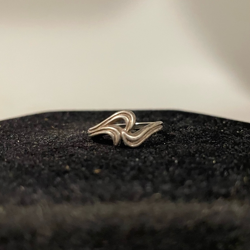 Vintage Sterling Silver Wave Ring, US 6